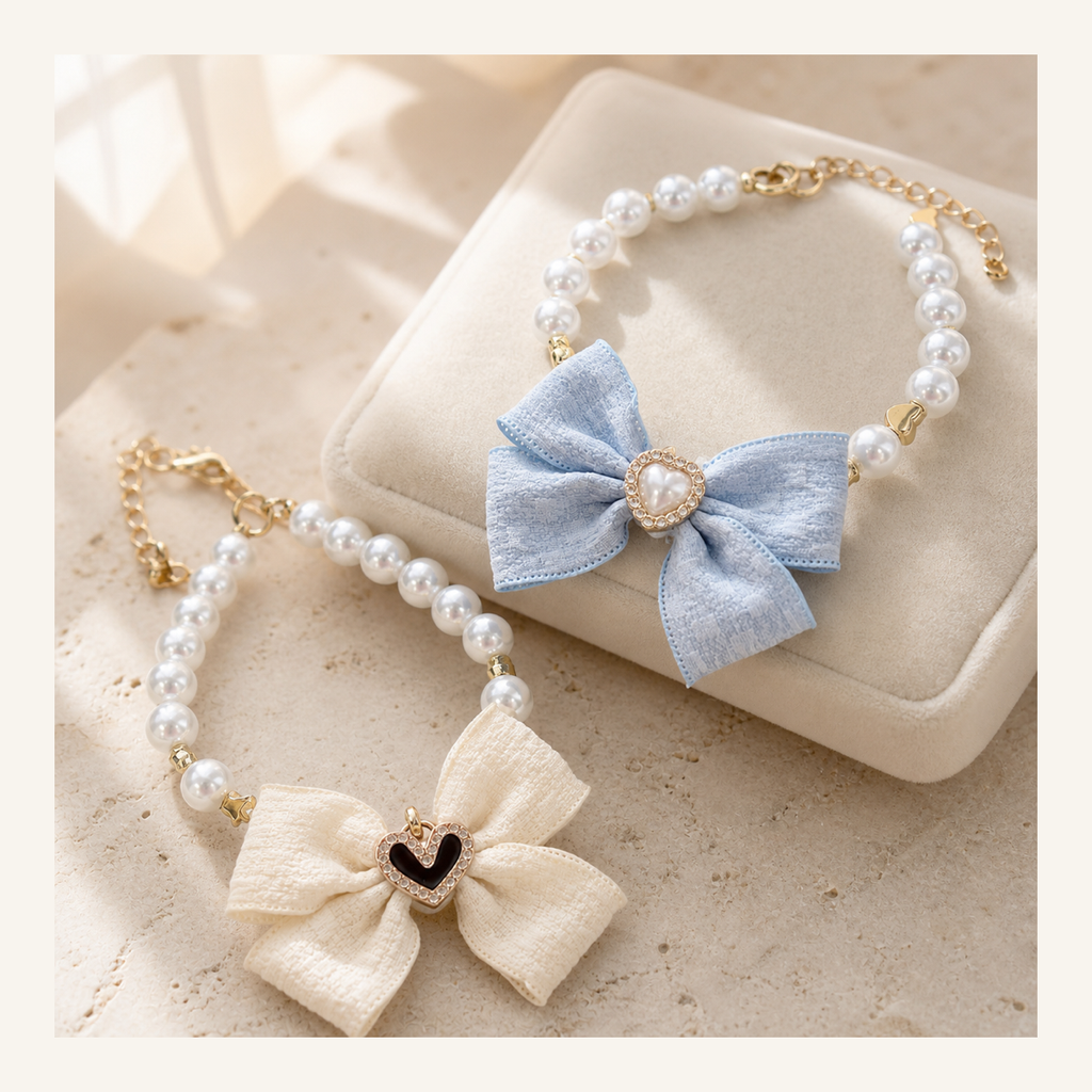 The Élodie Pearl Bow Collar