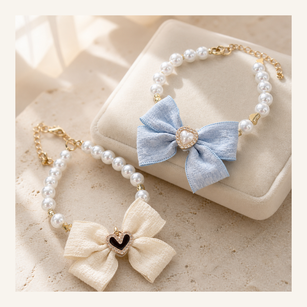 The Élodie Pearl Bow Collar