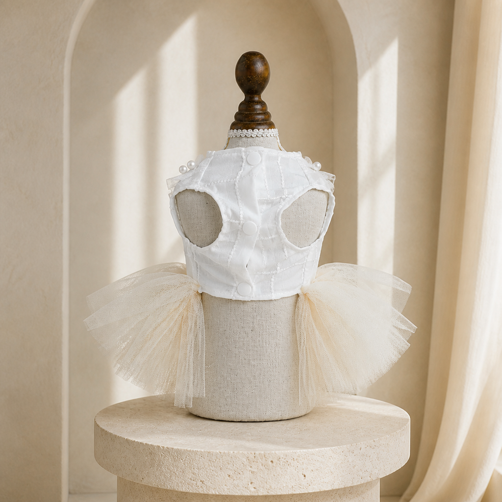 The Amélie Champagne Bow Dress