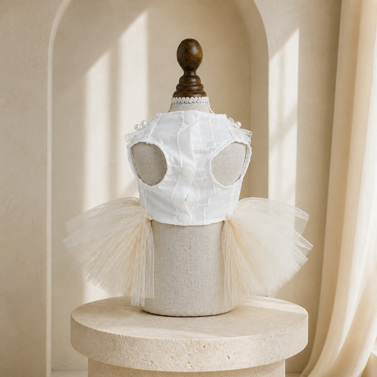 The Amélie Champagne Bow Dress