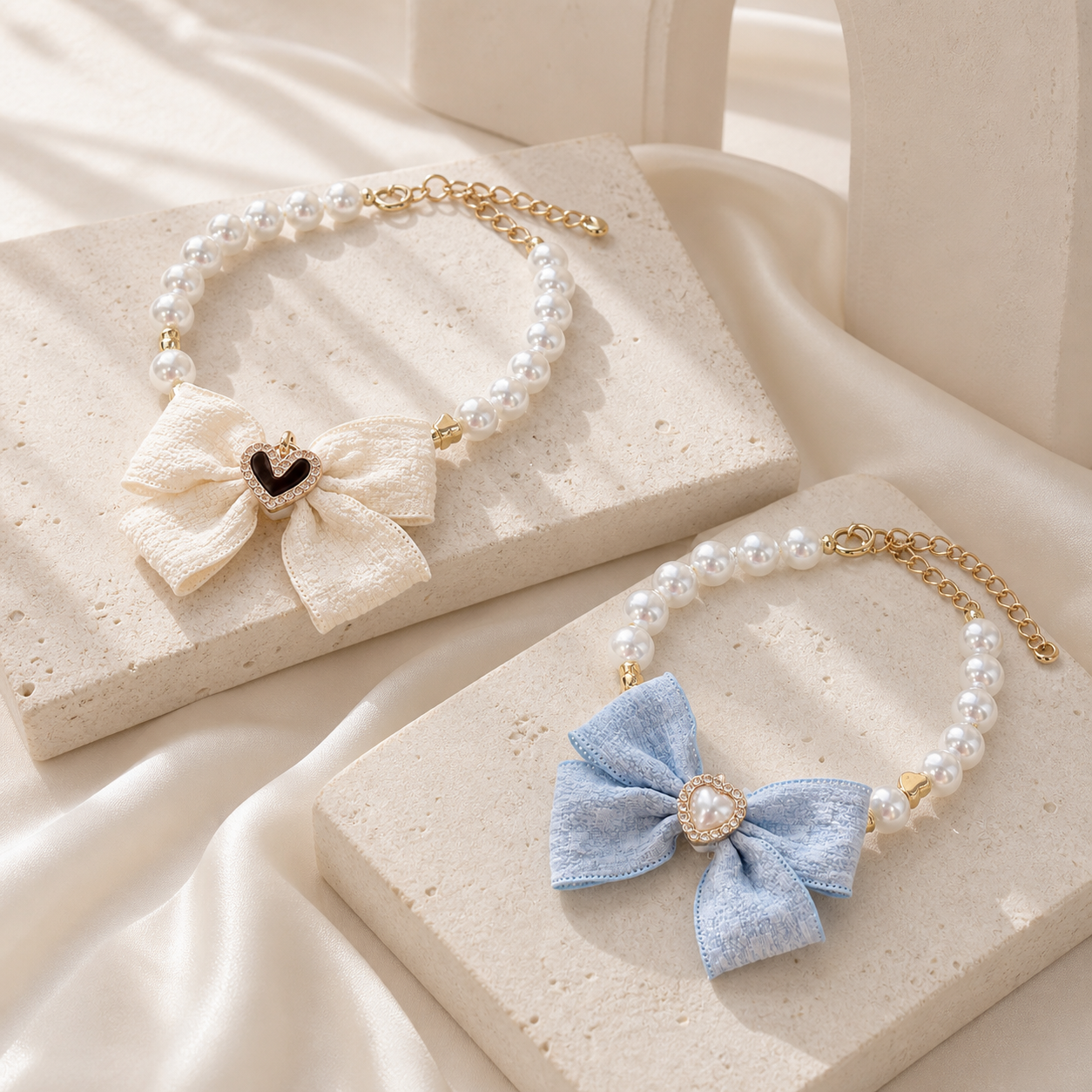 The Élodie Pearl Bow Collar