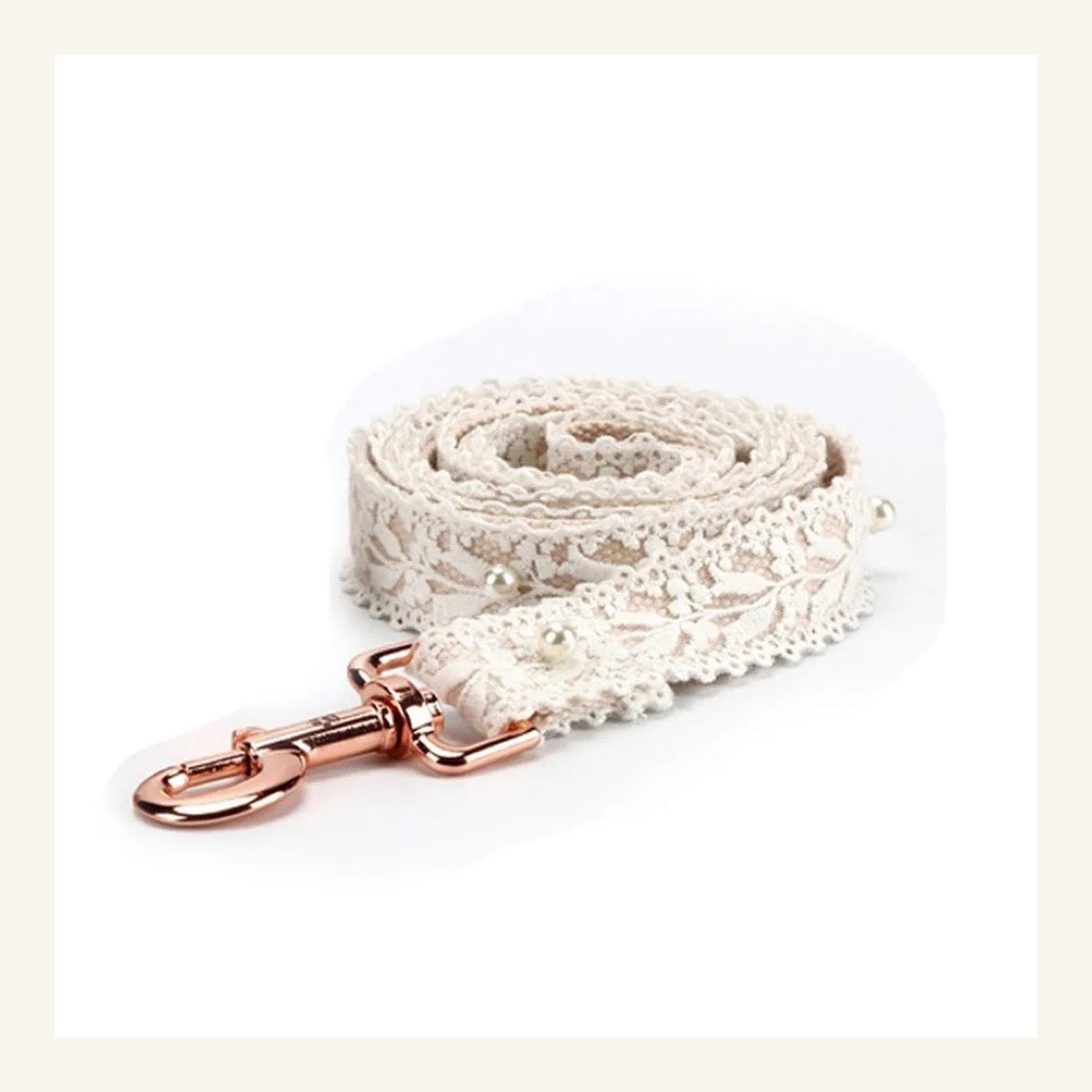 The Fleur Lace Collar & Leash Set