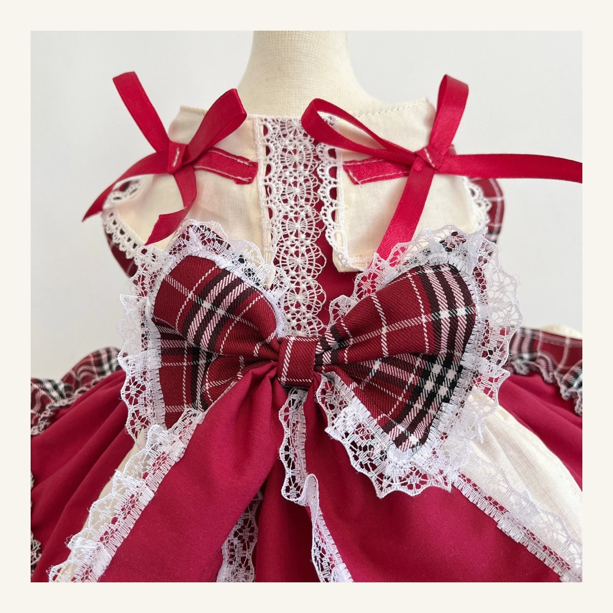 The Bordeaux Plaid Occasion Dress