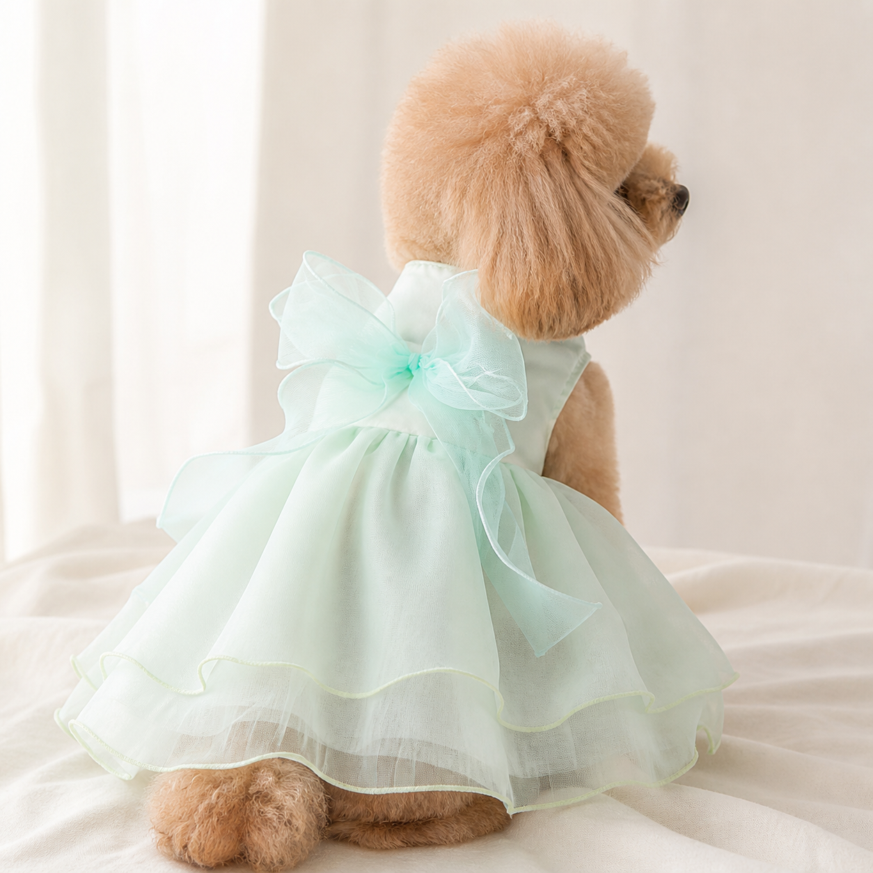 The Menthe Tulle Bow Dress